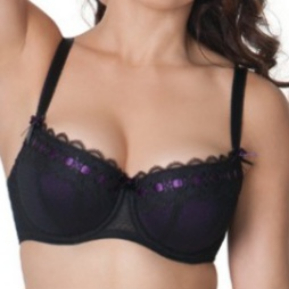Sz 30M US NWT Black Gold Curvy Kate Tease Me Balconette Bra